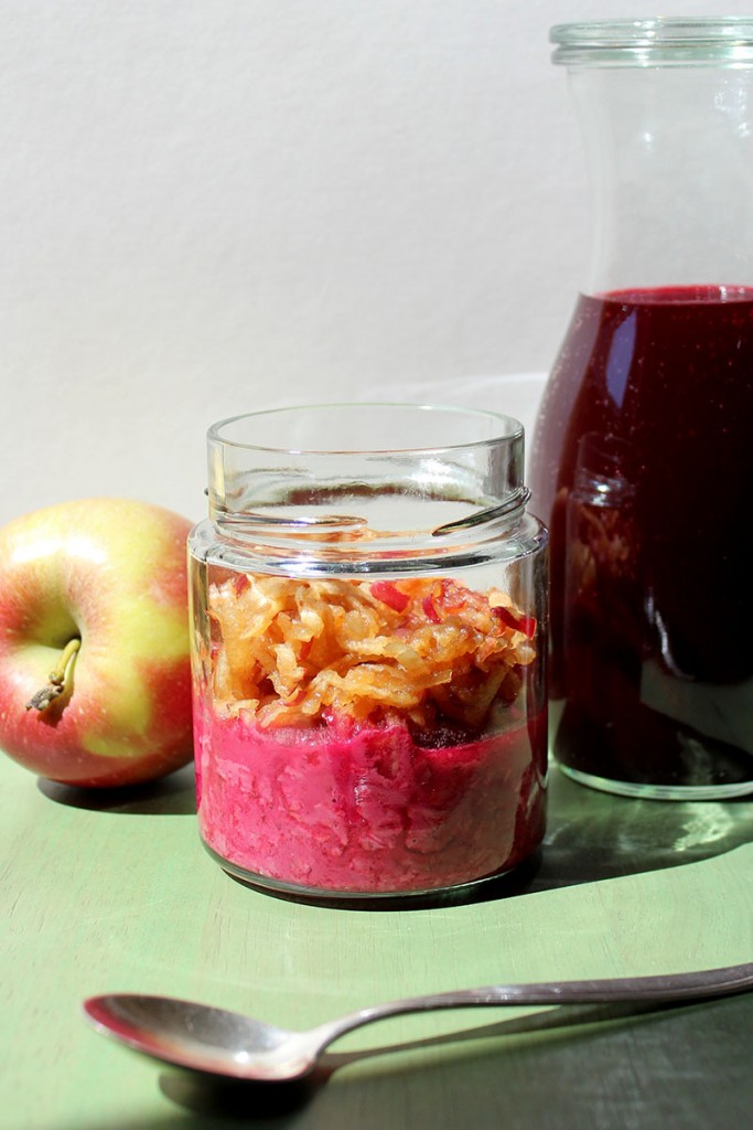 Overnight Oats rote Beete Apfel